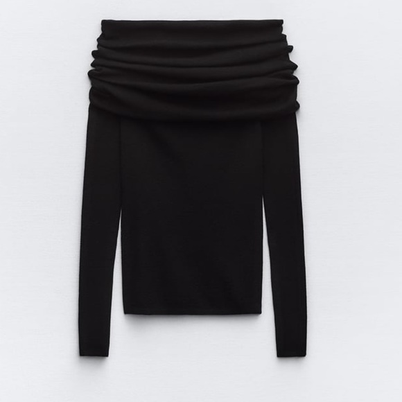 Zara Off The Shoulder Knit Top - Picture 7 of 11
